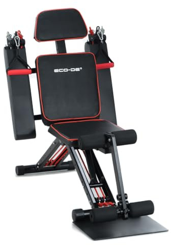 ECODE® Banco de Musculacion Multifuncional para Casa Plegable y Ajustable - Banca de Musculación para Gym para Ejercicios de Pesas, Abdominales, Press - Bancos de Gimnasio Fitness de Entrenamiento