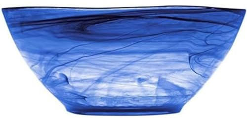 H&H Insalatiera Alabastro In Pasta Di Vetro, O 23 Cm, Blu Cobalto
