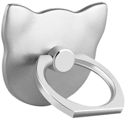 MuStone Soporte para Anillo de Dedo para teléfono Celular, Soporte Universal para teléfono, Soporte de Montaje para iPhone XS X 8 7 6 6S 5 5C 5S, Samsung Galaxy S9 S8 S7Edge S7 S6 Nota 8 5 (Plata)