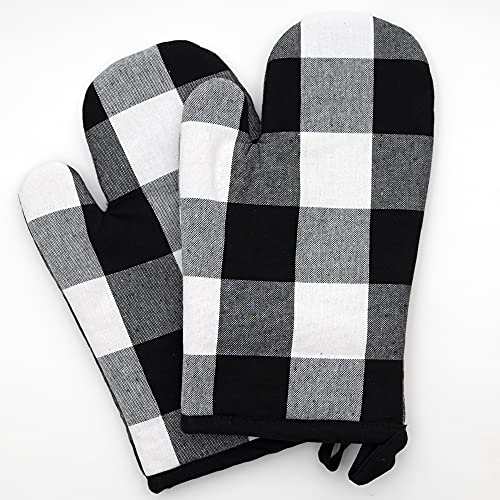 Ofenhandschuh Set - 2X Backofenhandschuhe aus 100% Baumwolle - Praktisches Topfhandschuhe Set Oven Gloves - Kochhandschuhe hitzebeständig