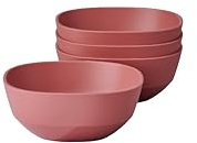 Mepal - Cuenco para servir 4 piezas Silueta - Apto para lavavajillas y microondas - Plato para ensaladas - Platos para tapas - Vajilla - 250 ml - Vivid mauve