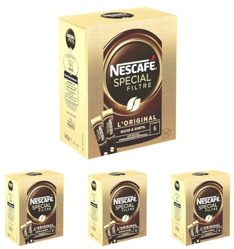 Nescafé Spécial Filtre - Café Soluble - Boîte de 70 Sticks (Lot de 4)