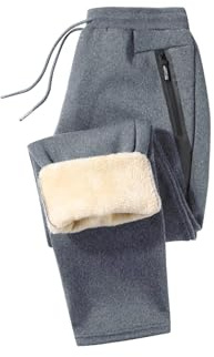 Tansozer Pantalon Chandal Hombre Invierno Algodon Fleece Jogger de Forro Polar Hombres