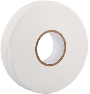 Tabanzhe Hockey Tape-25m Hockey Stick Grip Anti Slip 2.5cm Wide Self-Adehesive Ice Hockey Stick Tape Soft Wear Resistant Rope Rod Stick Tape for Golf Tennis Squash Badminton Baseball(White)