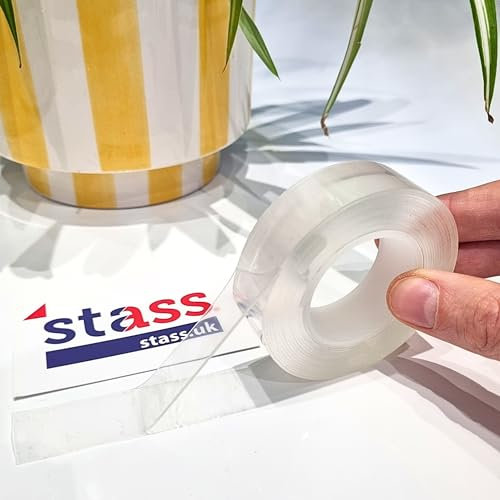 Double Sided Tape XTRA-STICK, Strong Heavy Duty Nano Tape Strong, Clear General Purpose for Picture Hanging, Number Plate Strips, Carpet Grip Tape (20mm * 3 metres)