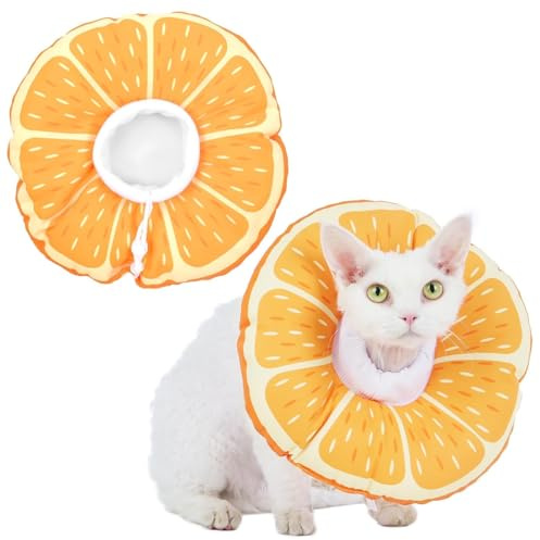 Hoopttay Cat Cone Collar Soft, Medium Waterproof Cat Recovery Collar for Wound Healing After Surgery or Neutering Alternative to Elizabethan Collars Medical Neck Cone for Cats and Puppies