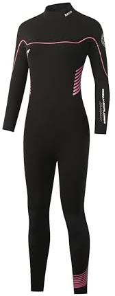ZCCO Muta da donna, 3/2 mm, con cerniera posteriore per acqua fredda, in neoprene CR, per immersioni, surf, snorkeling, kayak, sport acquatici