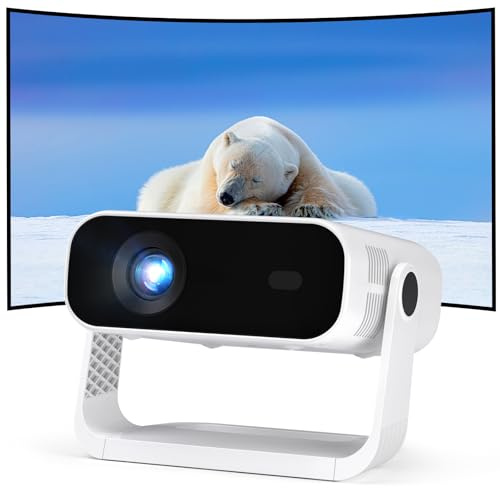 Mini Beamer Integrierte APP, Android 14, Beamer 4K Heimkino,Full HD 1080P, unterstützt 4K-Decodierung, 20000 Lumens, Automatische Trapezkorrektur, WiFi6 & BT5.2