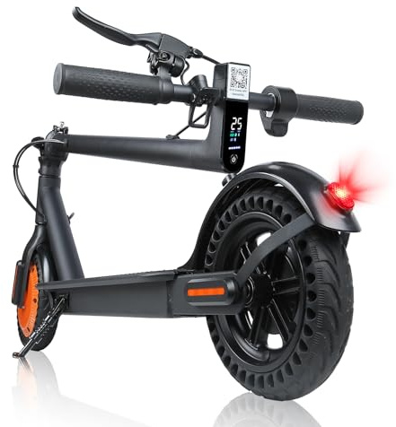 Trottinette Électrique Ado 10-16 Ans – Moteur 350W, Batterie 5.2Ah, Autonomie 15-20km, Pneu Plein 8,5 Pouces, Double Frein E-ABS + Disque Arrière, Pliable pour Adolescents