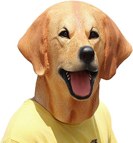 PartyHop - Labrador Mask - Halloween Latex Animal Dog Head Mask