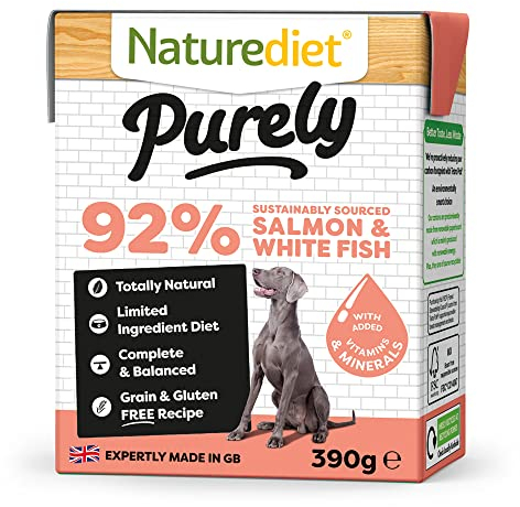 Naturediet - Purely, Complete Wet Food, Salmon & White Fish, 390g (Pack of 18)
