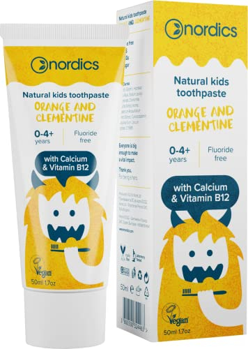 nordics Dentifrice pour Enfants de 0 à 4 Ans 50 ML avec Un goût Doux et sucré