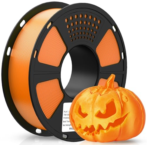GEEETECH Upgrade PLA Filament für 3D Drucker 1,75mm +/- 0,02mm New Orange, Spule 1kg