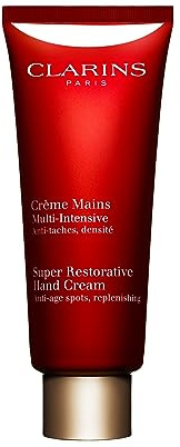 Clarins Super Restorative Hand Cream | Anti-Aging | Targets Dark Spots and Wrinkles | Promotes Youthful-Looking Hands Immediately and Over Time | Shea and Mango Butters Nourish, Soften and Smoothe