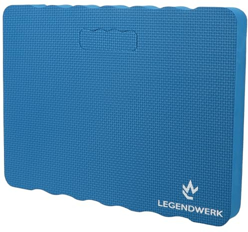Legendwerk® Cojín Deportivo Premium Hecho de Espuma EVA - cojín de Equilibrio Robusto y Antideslizante - Ideal para Yoga, Pilates, meditación y Entrenamiento (Azul)