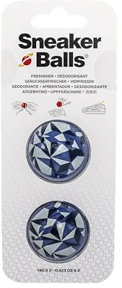 Sneaker Balls Deodorante & Sfere Rinfrescanti, Elimina Odori da Scarpe/Borse Sportive/Armadietti, Diametro 3,8 cm, Rotazione Veloce, 90 Giorni di Freschezza - Blu Edgy