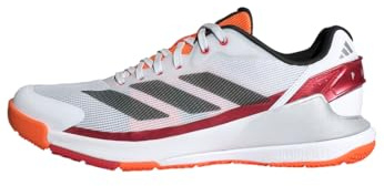 adidas Uomo Crazyquick Lightstrike Padel Shoes, Ftwr White/Core Black/Lucid Orange, 44 EU