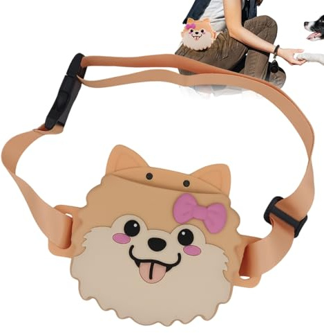 Sac à friandises d'entraînement pour chien - Sangle réglable en silicone et fermeture magnétique - Sac banane pour friandises pour chat - Pour la marche, le stockage de nourriture pour chien