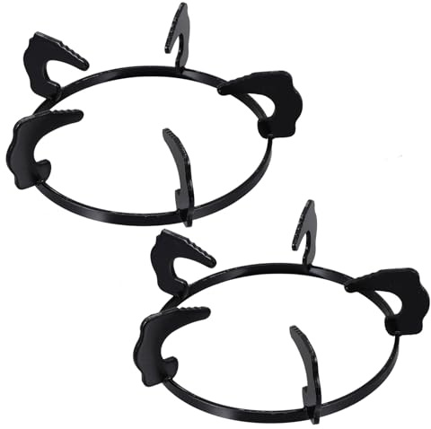 Sewroro 2pezzi Ghisa per Fornello Gas da Cucina Supporto per Padella e Wok Resistente alle Alte Temperature Design Gradini Antiscivolo