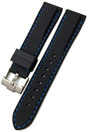 BDDCYWY För WatchBand 19mm 21mm 20mm 22mm 23,0 mm 24mm för mjuk vattentät silikonklockor/svart orange/24mm