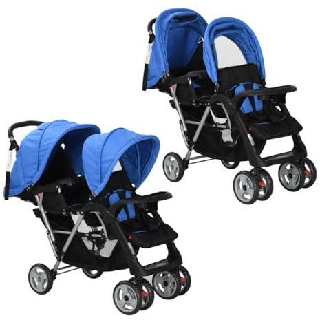 LoogCape Pushchair Buggy Jogger Combination Trolley Foldable Lightweight Compact City and Off-Road Vehicle with Reclining Function, Sun Canopy, Rain Cover for Newborns and Toddlers