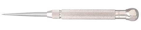 Starrett Carbide Pocket Scriber with Hexagon Shape Head - 2-7/8 Length, 3/8 Handle Diameter, Knurled and Nickel-Plated Handle - 70BX