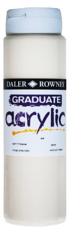 Daler-Rowney Graduate Acrylic Paint, Plastic Bottle, 16.91oz - 500 ml, Buff Titanium