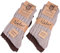 BRUBAKER 4 Paar dicke flauschige warme Alpaka Socken Brauntöne mit Alpakawolle 47-50