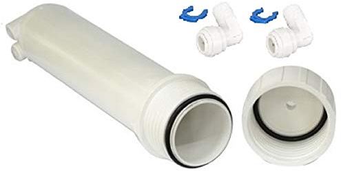 Filtergehäuse Set mit 1/8 Innengewinde für Membrane 50 - 100 GPD Wasser Anschluß , Filter Gehäuse für Wasserfilter Osmoseanlage Umkehrosmose Osmose Filteranlage Aquariumfilter Leergehäuse Kalkfilter Trinkwasser Aquarium