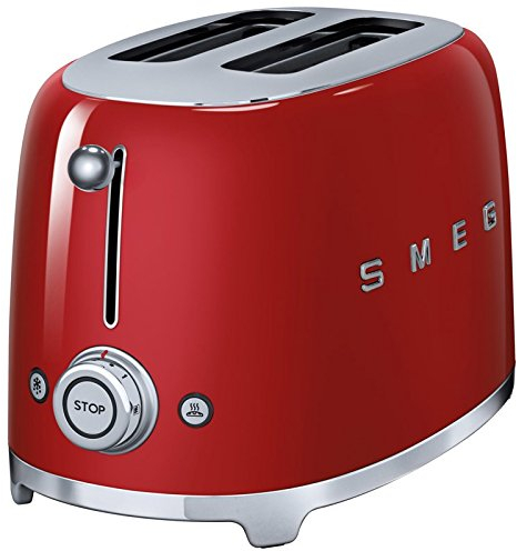 Smeg TSF01RDUK | 50's Retro Style 2 Slice Toaster in Red
