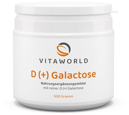 3x D(+) Galactose - 3 Dosen Galactose Pulver (je 500g) - 120-Tagesvorrat - wichtige Energiequelle - Einfachzucker für das Gehirn - ohne Zusätze, vegetarisch, glutenfrei und laktosefrei - vitaworld