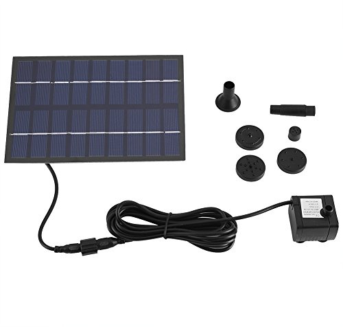 Pompa dell'Acqua a Energia Solare per Laghetto dei Pesci, Voliera, Decorazione da Giardino, Fontana, Piscina
