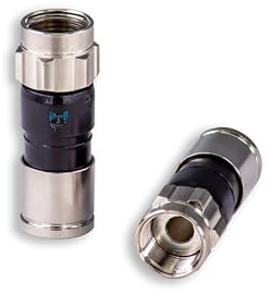 SatelliteSale Indoor/Outdoor Fittings Coaxial Connectors for RG-6 Coax Cables Pack of 10 Pcs