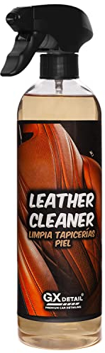 GxDetail Limpiador de Cuero y Piel 500 ml. - Limpia, protege y ayuda a mantener las superficies nuevas - Limpiador de Asientos de coche de Cuero - Leather Cleaner - Fácil Aplicación.