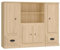 vidaXL Highboard 3 STK., Sideboard mit viel Stauraum, Mehrzweckschrank Buffetschrank, Kommode Schrank für Wohnzimmer, Modern, Sonoma Eiche Holzwerkstoff