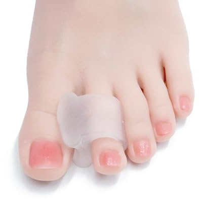 LICQIC Toe Separators, Gel Toe Separator is Suitable for Relief of Bunions, Calluses and Painful Blisters (4 PCE, Small Transparent Toe Separators)