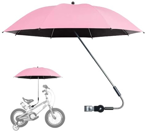 Pram Parasol - 90 CM Baby Pram Umbrella - 50+ UV Protection Umbrella with Adjustable Fixing Clamp & Free Umbrella Handle for Pram Stroller, Pushchair and,Clamping Range 1.8 3cm