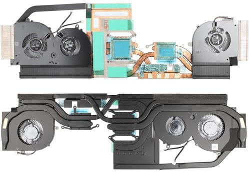 YAEHUYING New CPU+GPU Computer Fan with Heatsink Replacement for MSI GS75 Stealth P75 WS75 Creator 17(10th Gen Processor) Series, Fit for MS-17G1 MS-17G2 MS-17G3 Series Fan and Heatsink DC5V 0.5A
