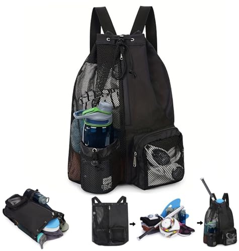 Sac de Natation Peosaard 13x16in Sac à Dos Multi-Poche Sac à Dos Oxford en Tissu en Tissu en Maille avec Cordon de Fermeture Sac de Piscine réglable pour plongée Surf.