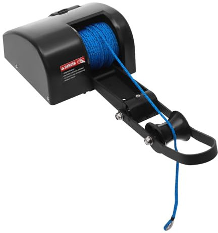 35lb Boat Electric Anchor Winch, 12V Saltwater Marine Anchor Windlass System, Boat Anchor Winch with Remote Control, 100ft Anchor Rope, Heavy Duty Towing Winches for 24ft Boats