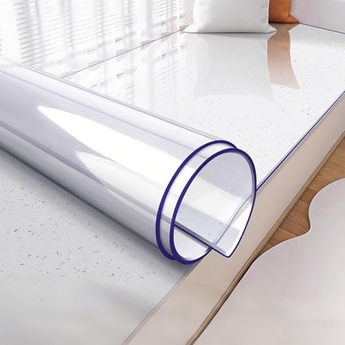 Tapis pour Fenêtres Tapis Transparent En Plastique Pour Protéger Le Rebord De Fenêtre Et Le Plan De Travail, Protection Étroite Pour Fenêtre En Baie, Meubles De Cuisine(Clear,15x125cm (6x49in))