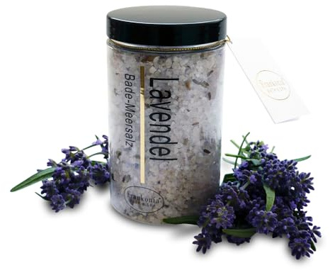 Frankonia BATH & SPA Badesalz Lavendel – Totes Meer Salz mit Lavendelblüten – Wellness Badezusatz – Meersalz – Badekristalle – Pflege & Entspannung für Körper & Geist – 450 g – vegan