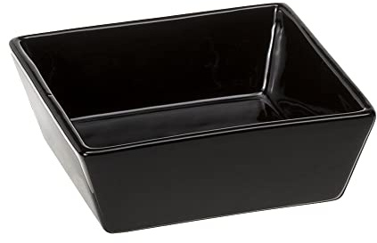 Ferplast Altair 14 Bol en céramique pour Chats et Chiens, 14 x 14 x 5 cm, 0,5 l, Noir