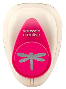 Vaessen Creative 21436-003 Motivstanzer, Small Stanzer Libelle, Ausstanzung 1,5 cm Weit, Metall, lila, 6.5 x 4.5 x 4.4 cm