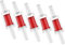 Haobase Aquarium Air Pump Non Return Check Valves, 5 Pieces, Red/Clear