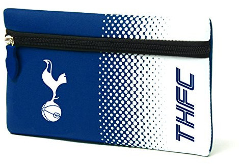 Offizielles Fußball Team Neopren-Federmäppchen mit Reißverschluss, flach, verblasst, Tottenham Hotspur FC, 22cm x 13cm