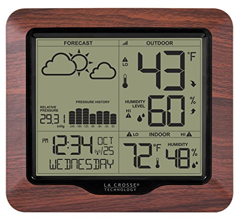 La Crosse Technology 308-1417BL Backlight Wireless Forecast Station with Pressure