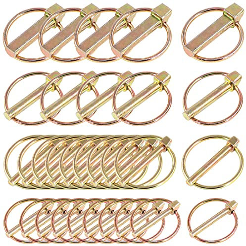 Glarks 30-teiliges Schwerlast-Lynchstift-Sortiment für Bauernhof, Traktoren, Anhänger, Lastwagen, Rasenmäher