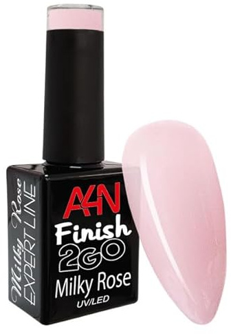 FINISH 2GO Hochglanzversiegeler Versiegelungsgel ohne Schwitzschicht 10ml in Pinselflasche (MILKY ROSE)