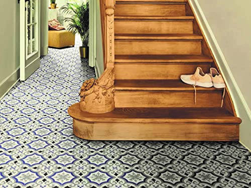 PVC Bodenbelag Vinylboden in formschönen Ornamenten, Zuschnitt (2m breit / 2,5m lang)